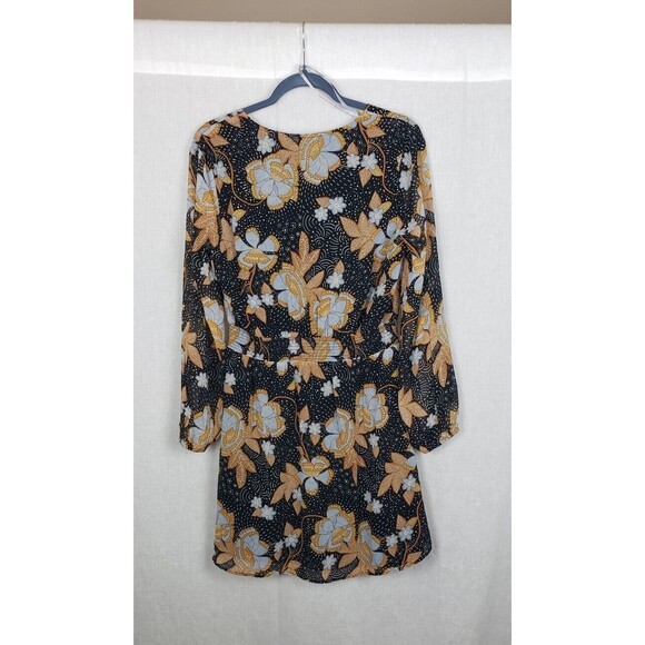 Daniel Rainn Dress Medium Multicolor Floral Mini Lined Stretchy Waist Whimsygoth - Picture 2 of 6